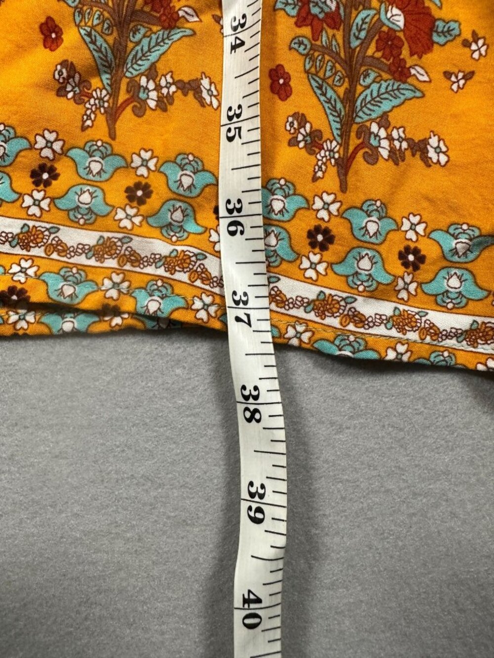 Bluetime Womens Boho Floral Tunic Dress 3/4 Sleeves V-Neckline Large Viscose - Picture 8 of 8